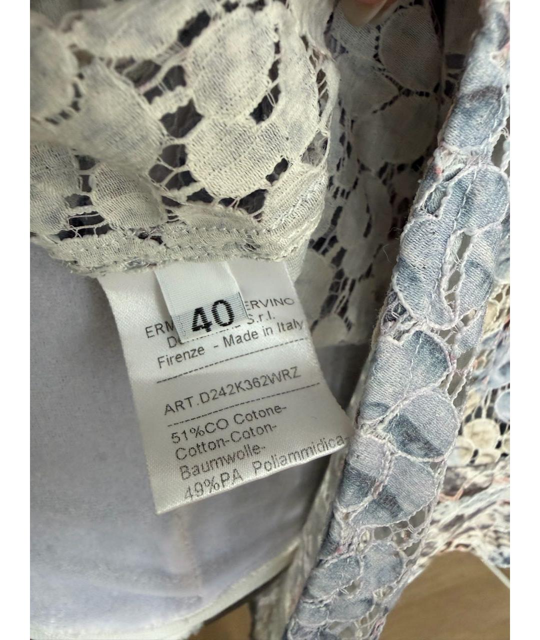 ERMANNO SCERVINO Голубая хлопковая рубашка, фото 5