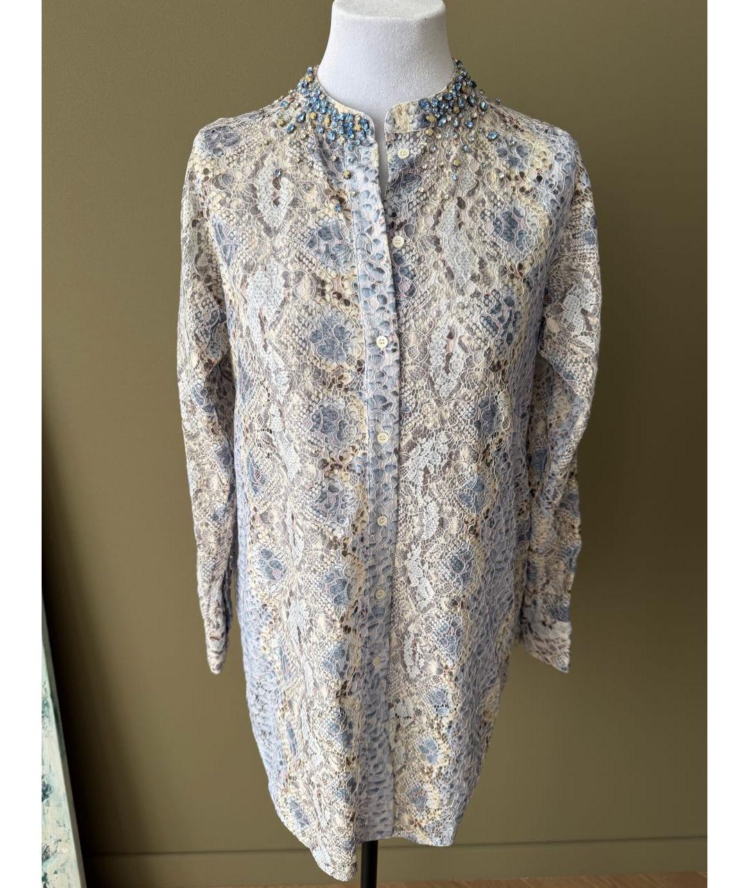 ERMANNO SCERVINO Голубая хлопковая рубашка, фото 9