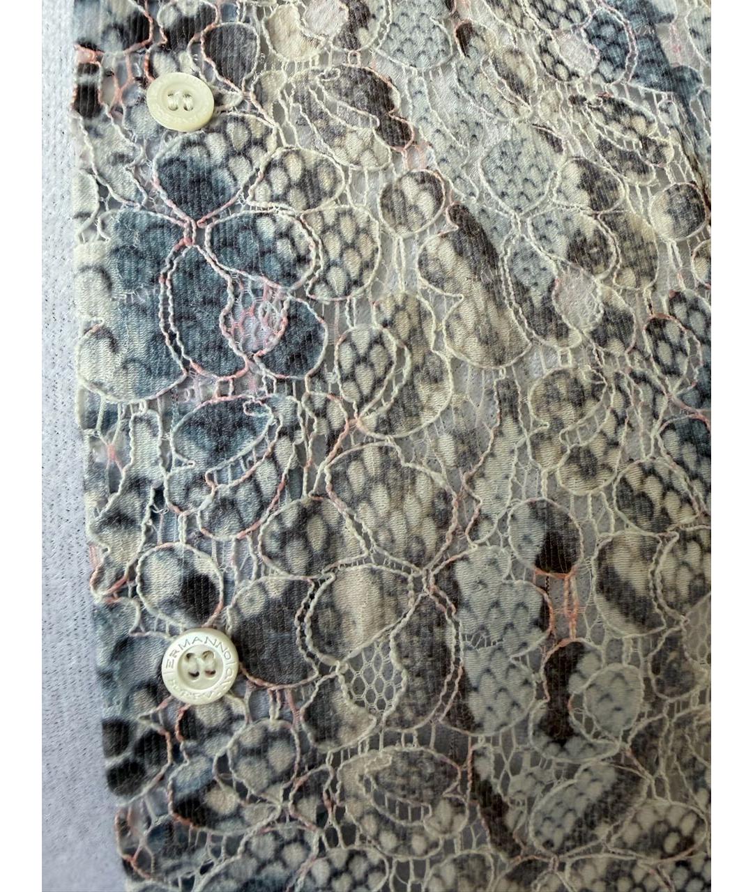 ERMANNO SCERVINO Голубая хлопковая рубашка, фото 8