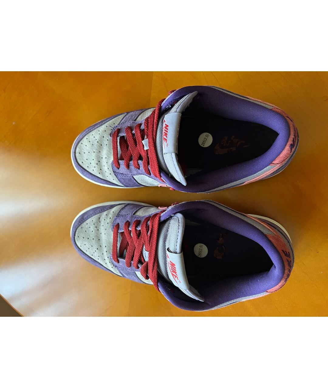 NIKE Фиолетовые замшевые низкие кроссовки / кеды, фото 3