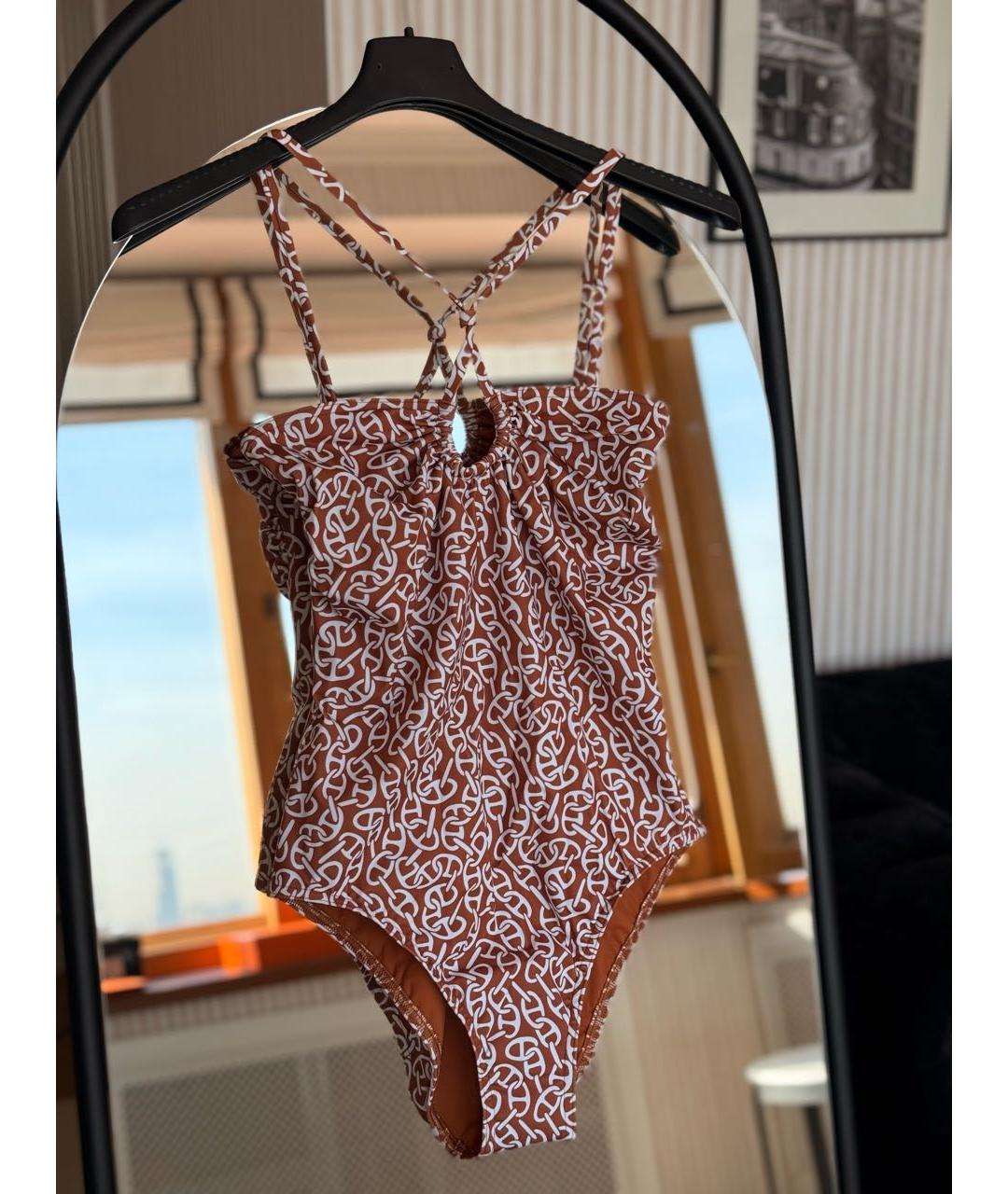 HERMES Бежевый полиамидовый купальник, фото 2