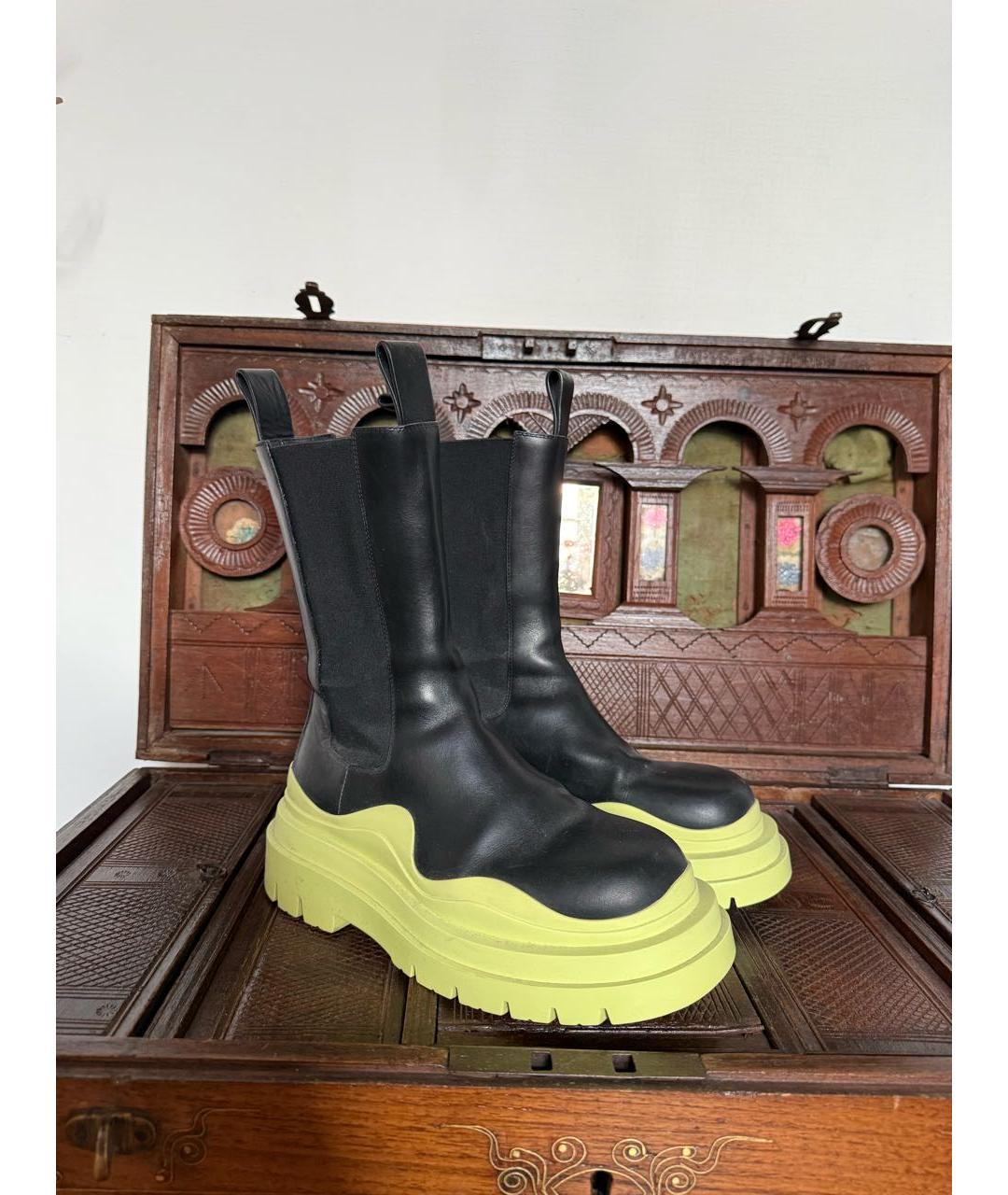 BOTTEGA VENETA Черные кожаные ботинки, фото 7