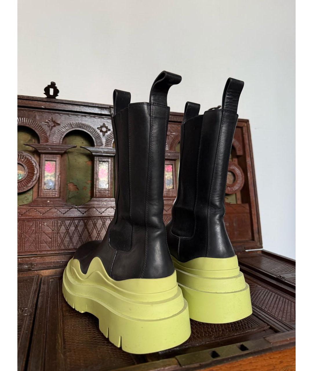 BOTTEGA VENETA Черные кожаные ботинки, фото 2