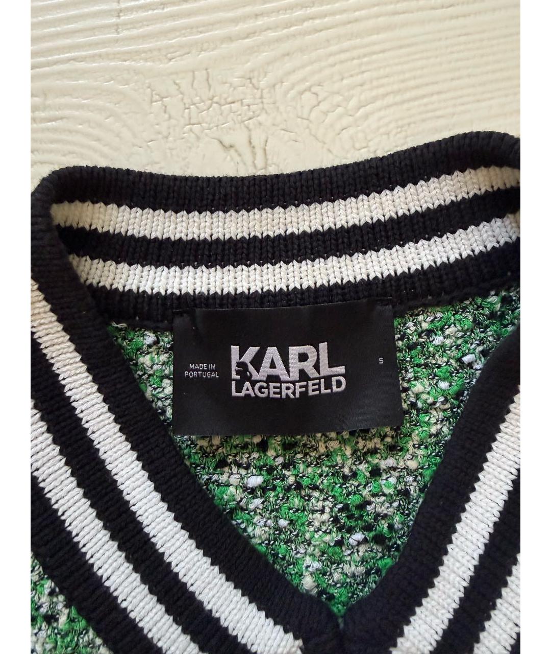 KARL LAGERFELD Зеленый хлопковый кардиган, фото 5