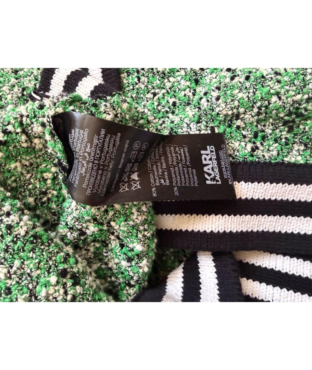 KARL LAGERFELD Зеленый хлопковый кардиган, фото 6