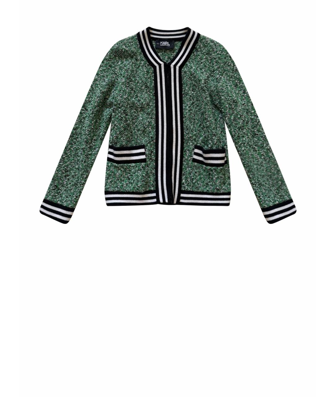 KARL LAGERFELD Зеленый хлопковый кардиган, фото 1