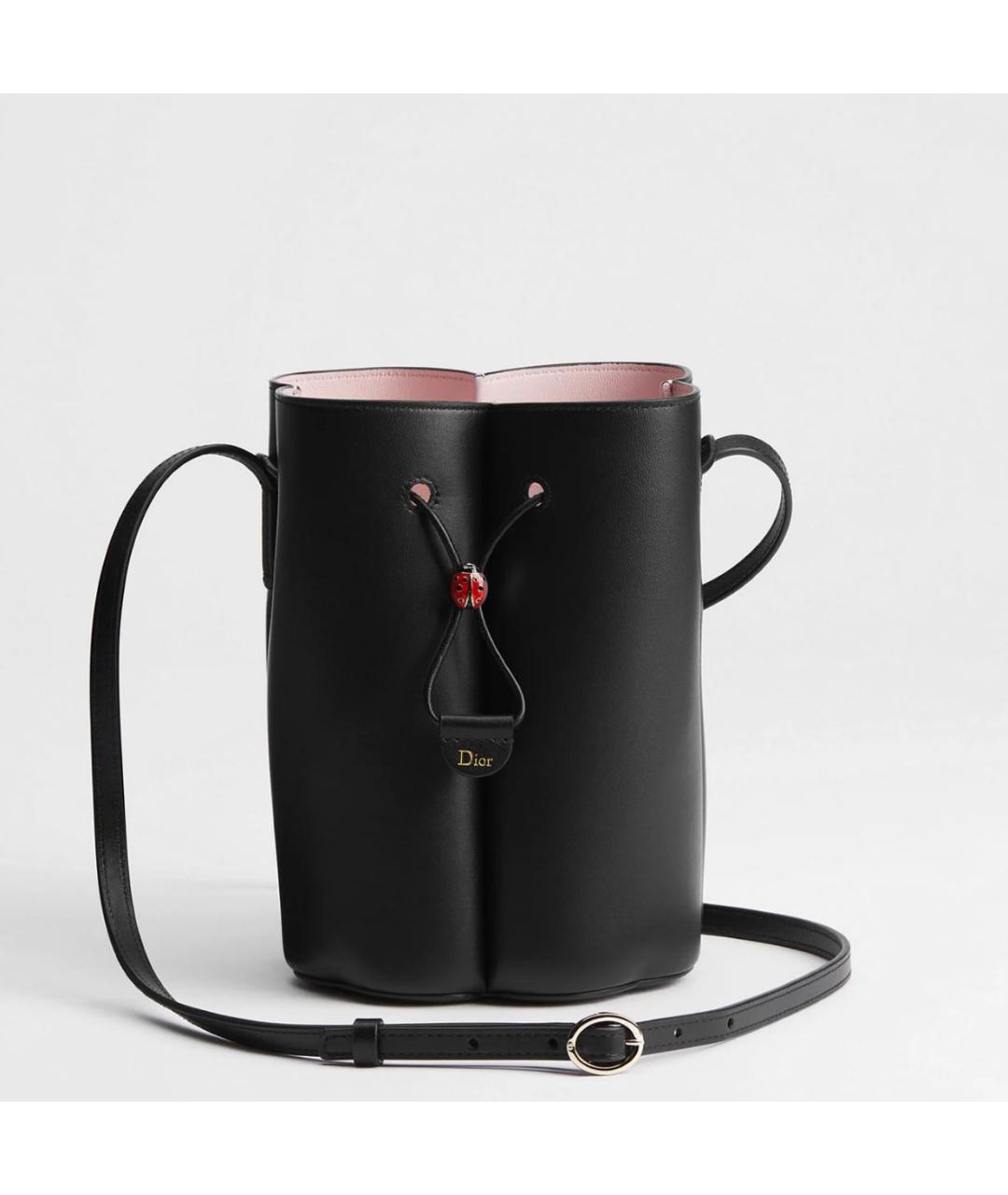 CHRISTIAN DIOR Черная кожаная сумка тоут, фото 3