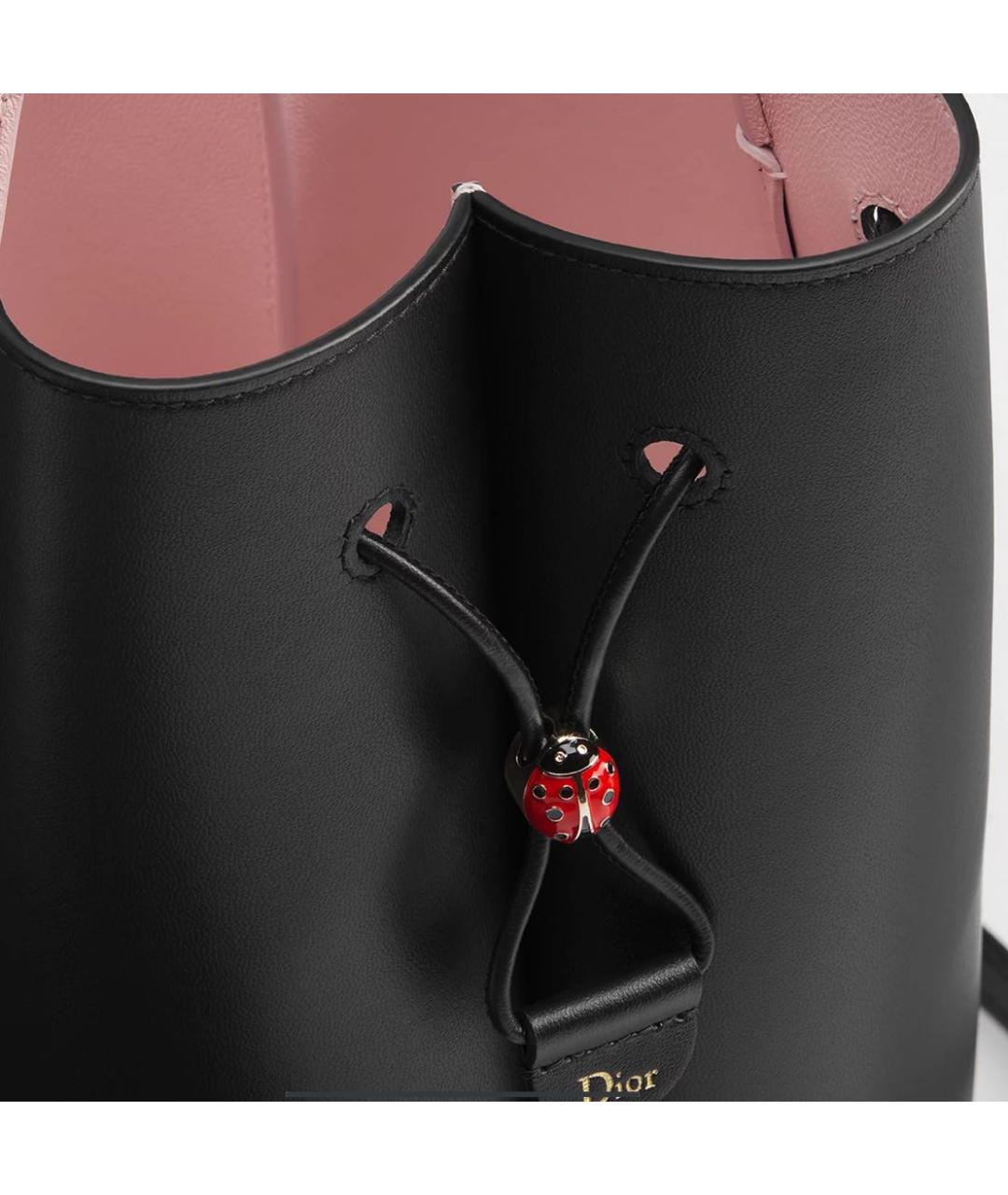 CHRISTIAN DIOR Черная кожаная сумка тоут, фото 2