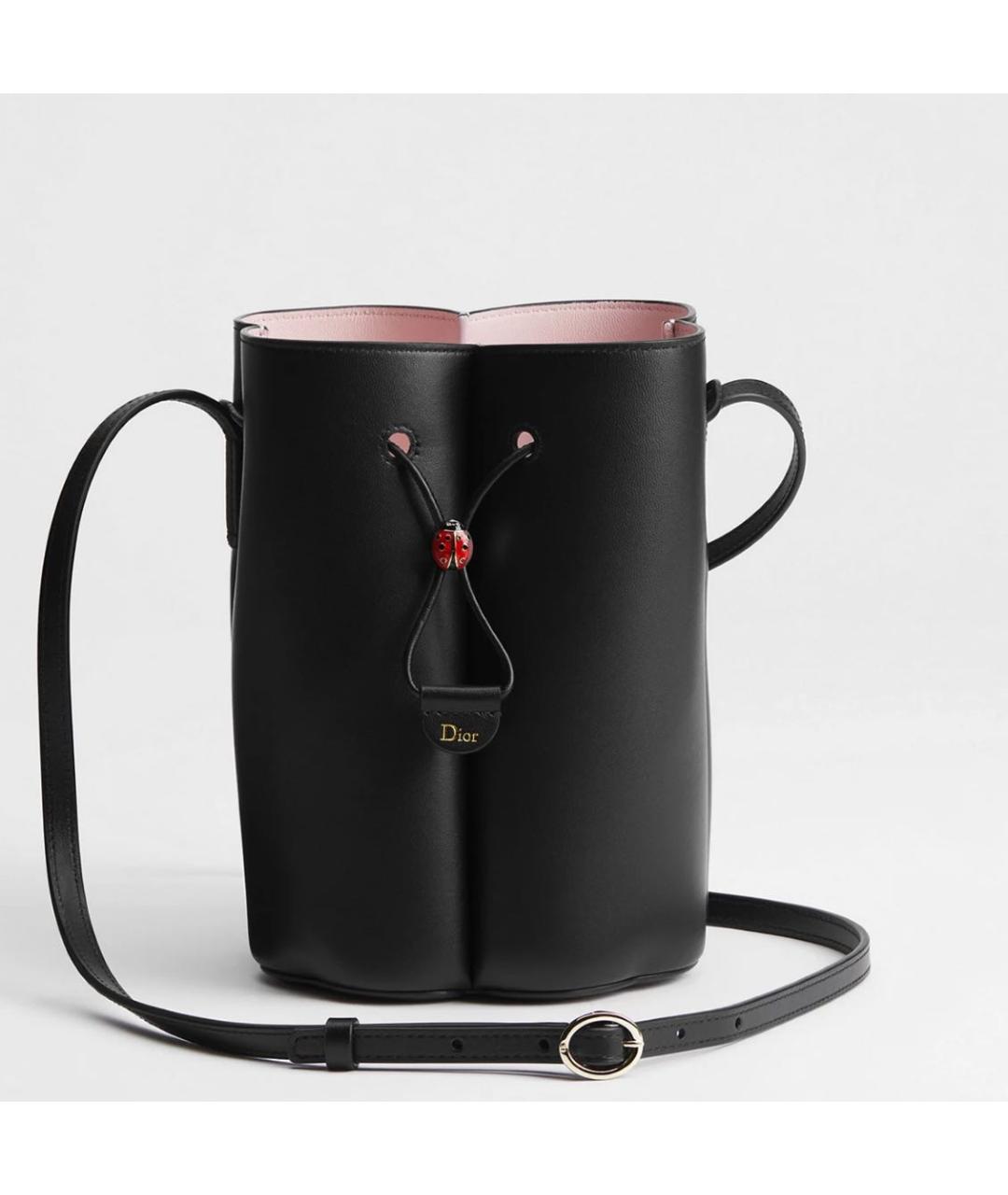 CHRISTIAN DIOR Черная кожаная сумка тоут, фото 4