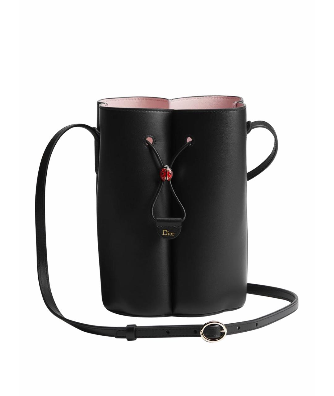 CHRISTIAN DIOR Черная кожаная сумка тоут, фото 1