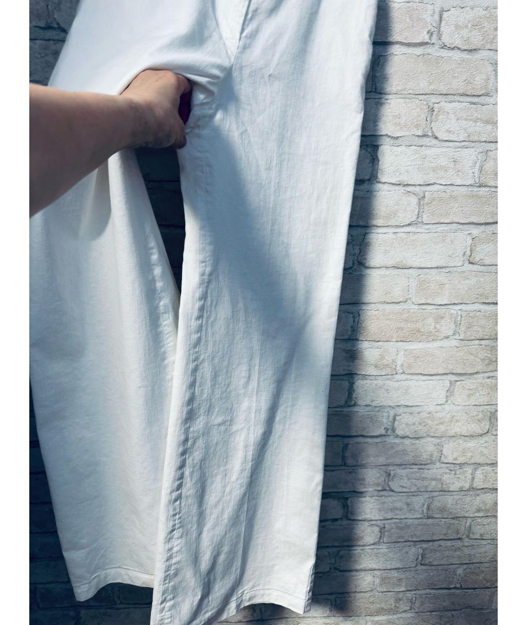 FALCONERI Белые хлопковые брюки широкие, фото 6