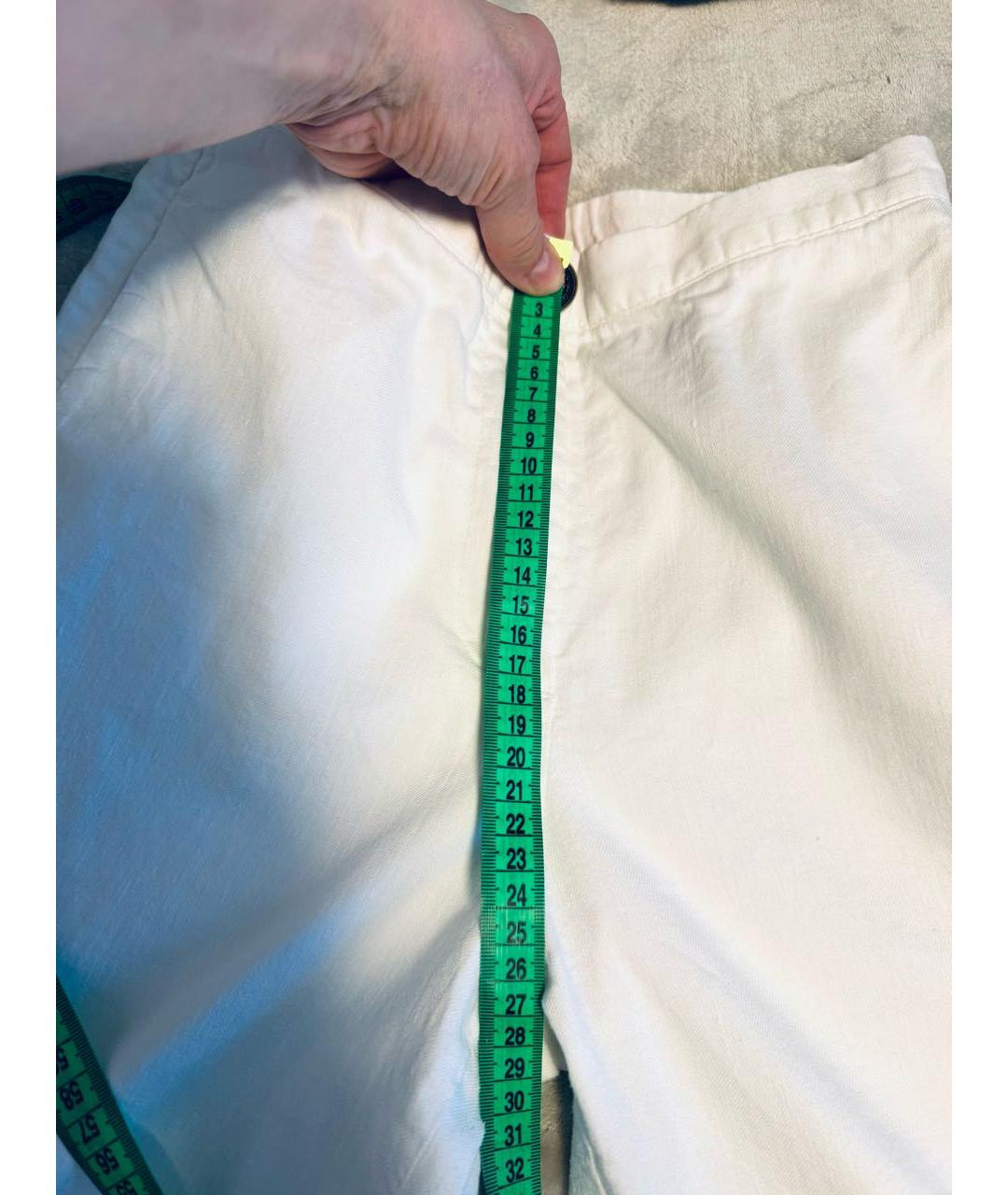 FALCONERI Белые хлопковые брюки широкие, фото 5