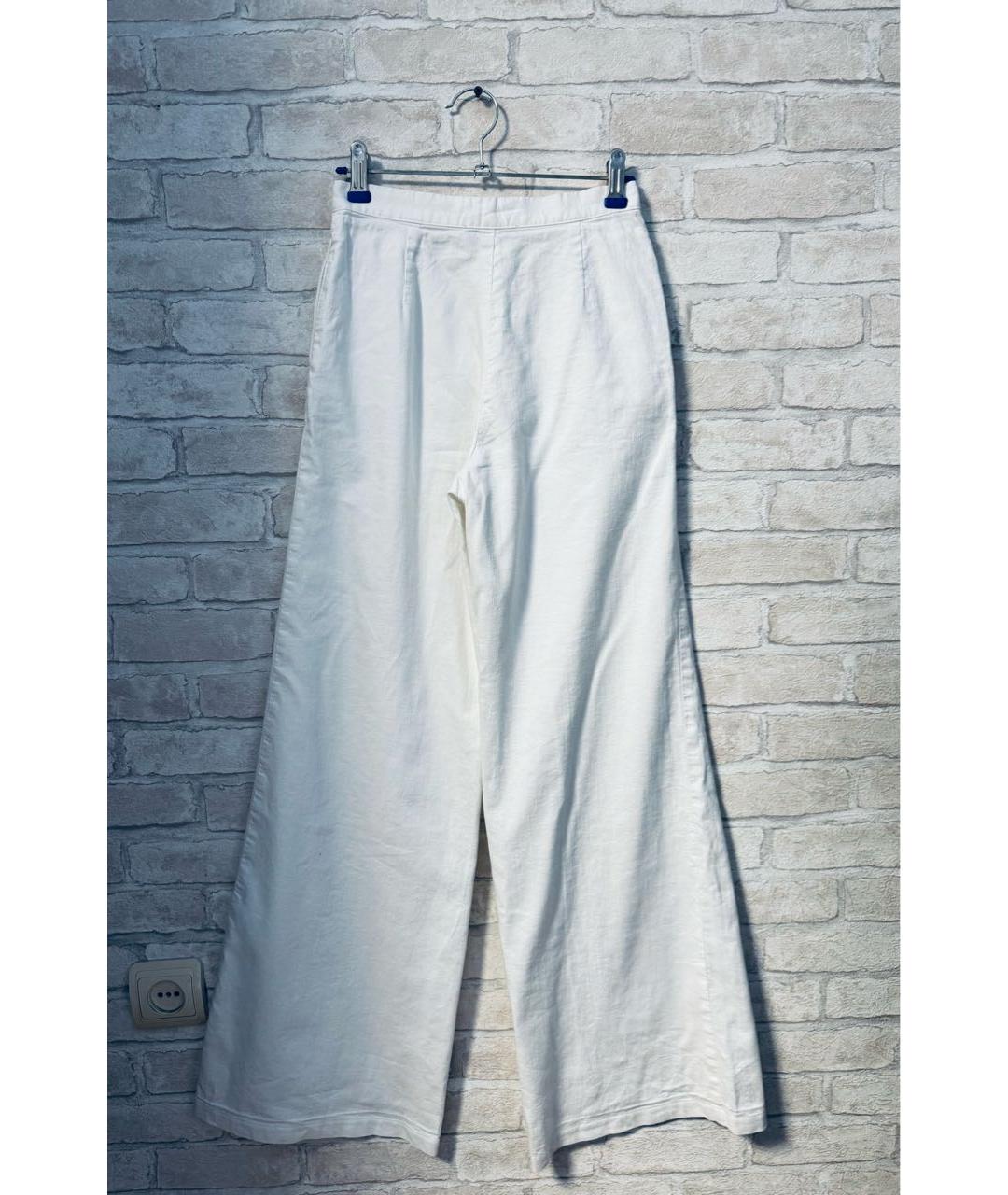 FALCONERI Белые хлопковые брюки широкие, фото 2