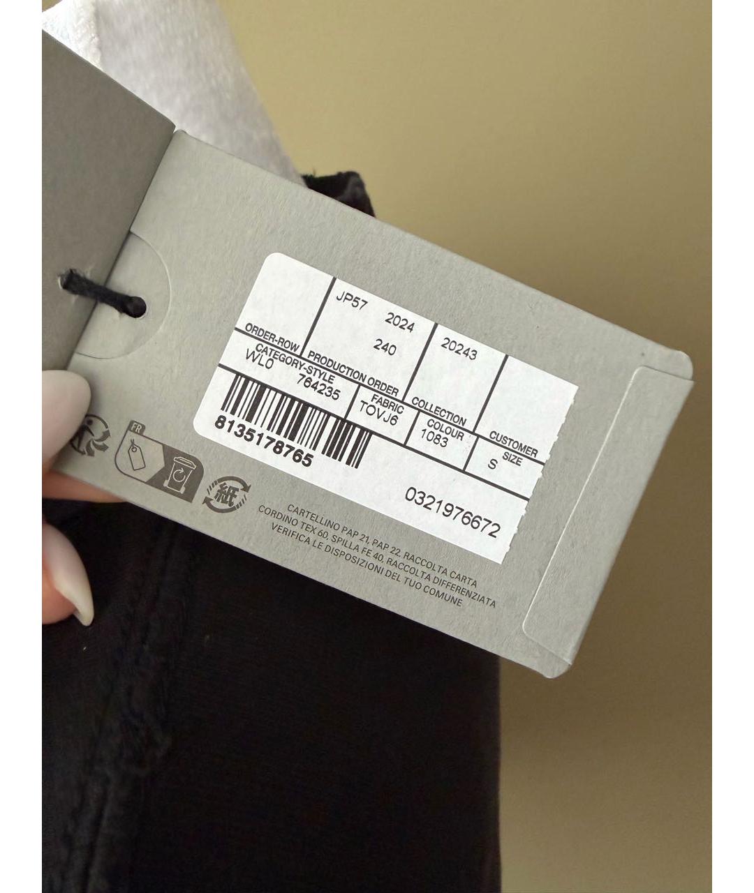 BALENCIAGA Черная хлопковая футболка, фото 5