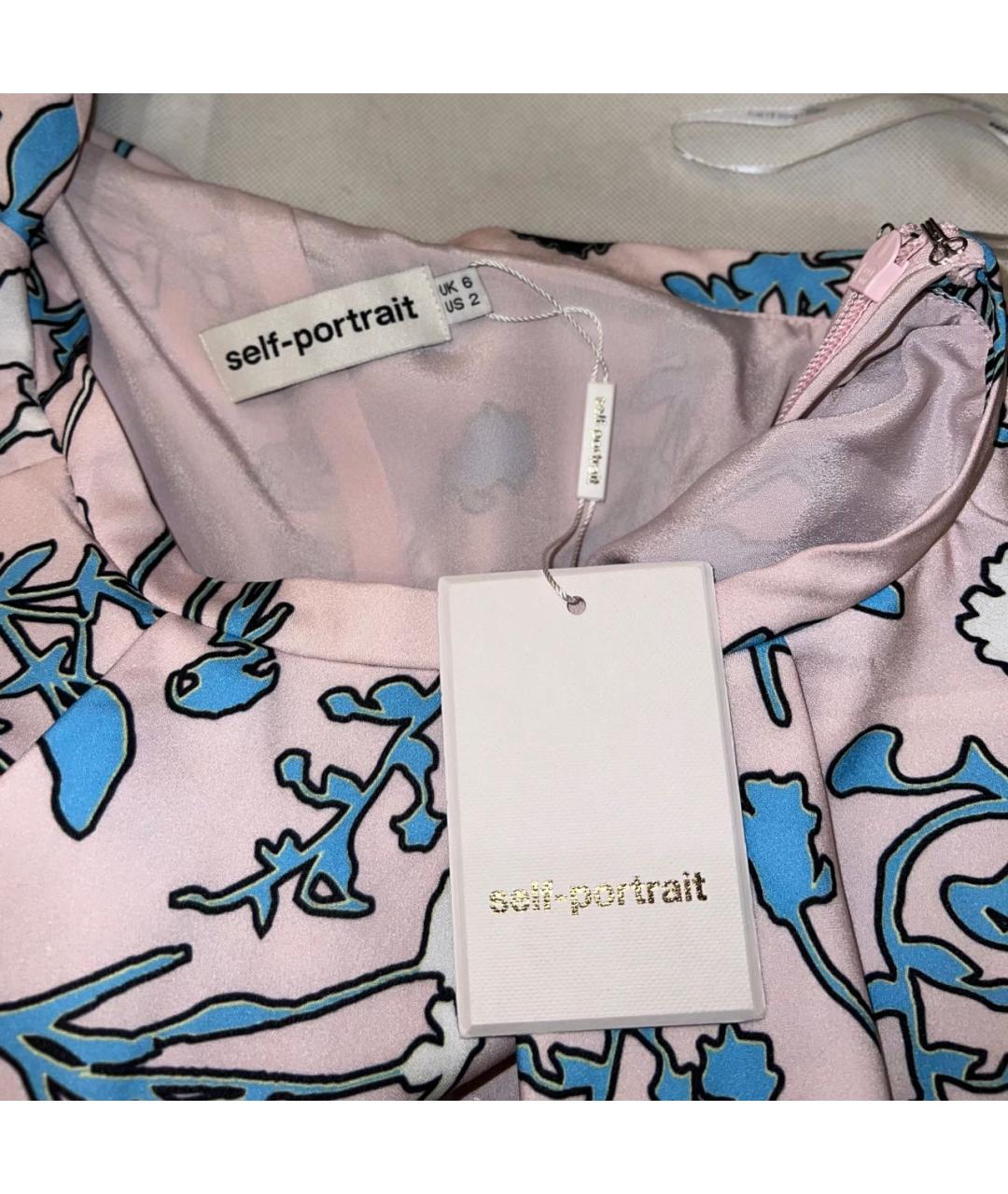 SELF-PORTRAIT Мульти полиэстеровое коктейльное платье, фото 6