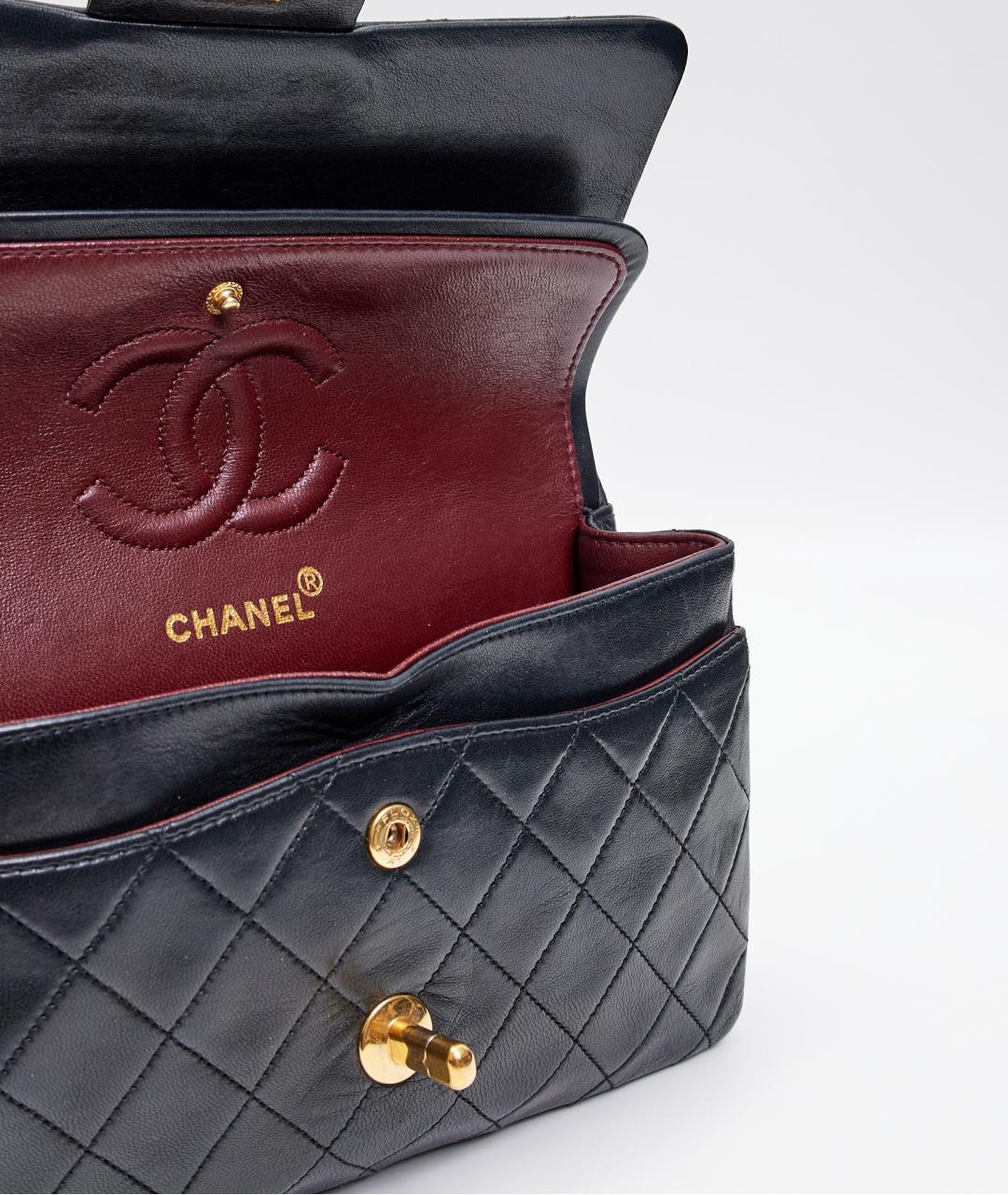 CHANEL Черная кожаная сумка через плечо, фото 6