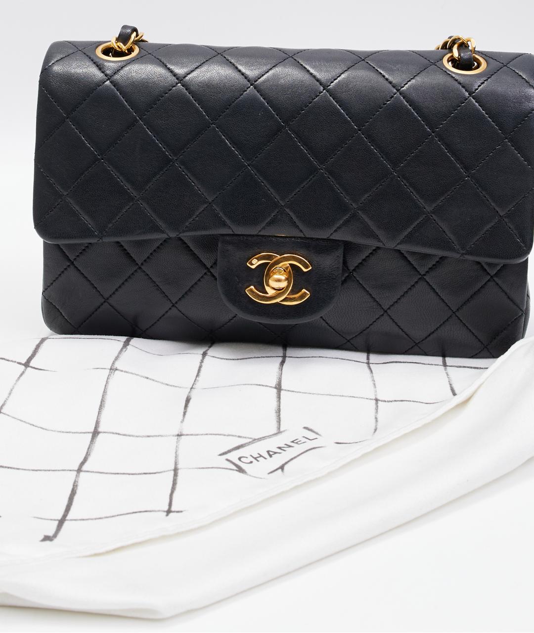 CHANEL Черная кожаная сумка через плечо, фото 8