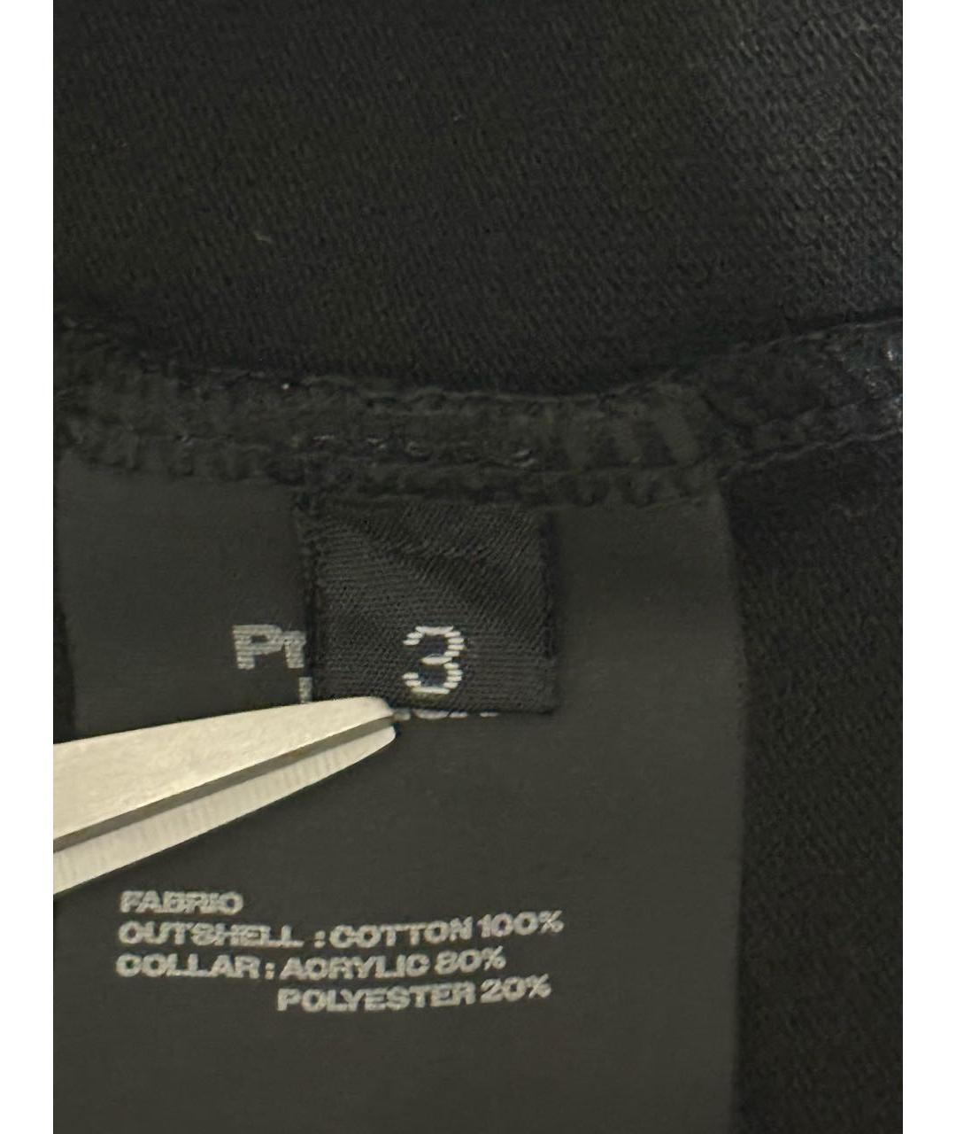 PROTOCOL INDEX Черное хлопковое поло с длинным рукавом, фото 6