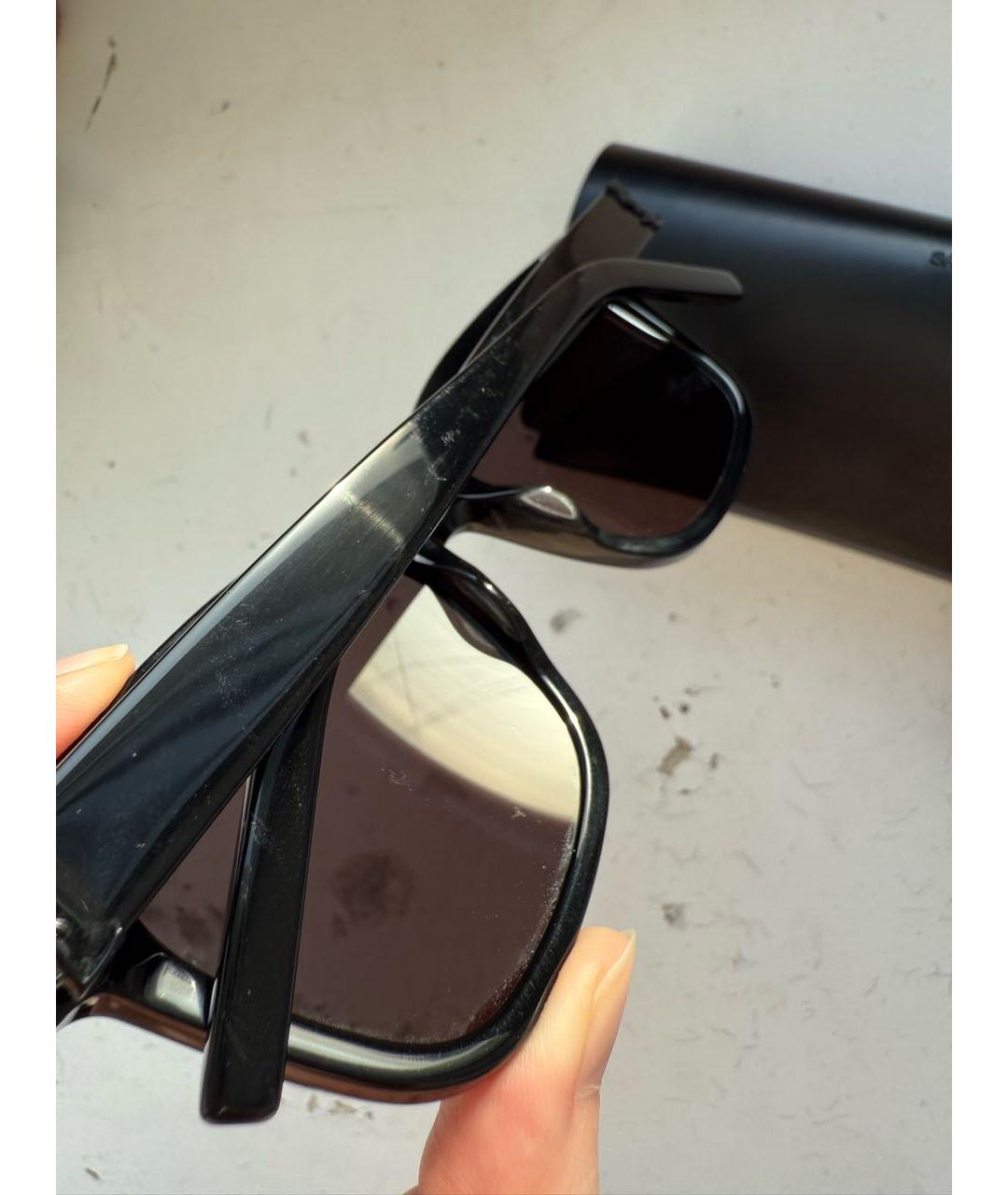 SAINT LAURENT Черные пластиковые солнцезащитные очки, фото 7