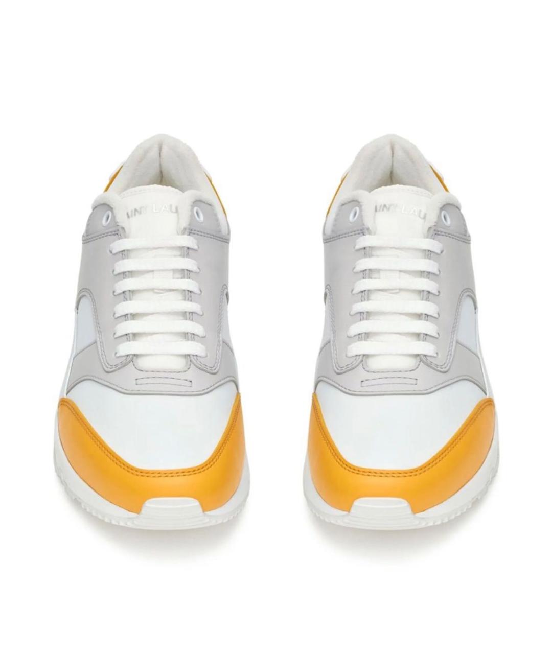 SAINT LAURENT Желтые кожаные кеды, фото 2