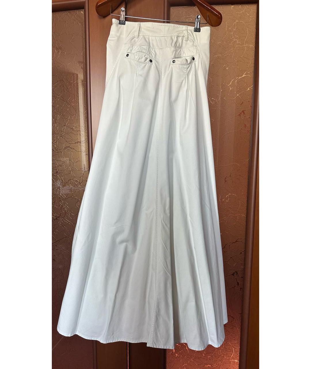 BALMAIN Голубая деним юбка макси, фото 6