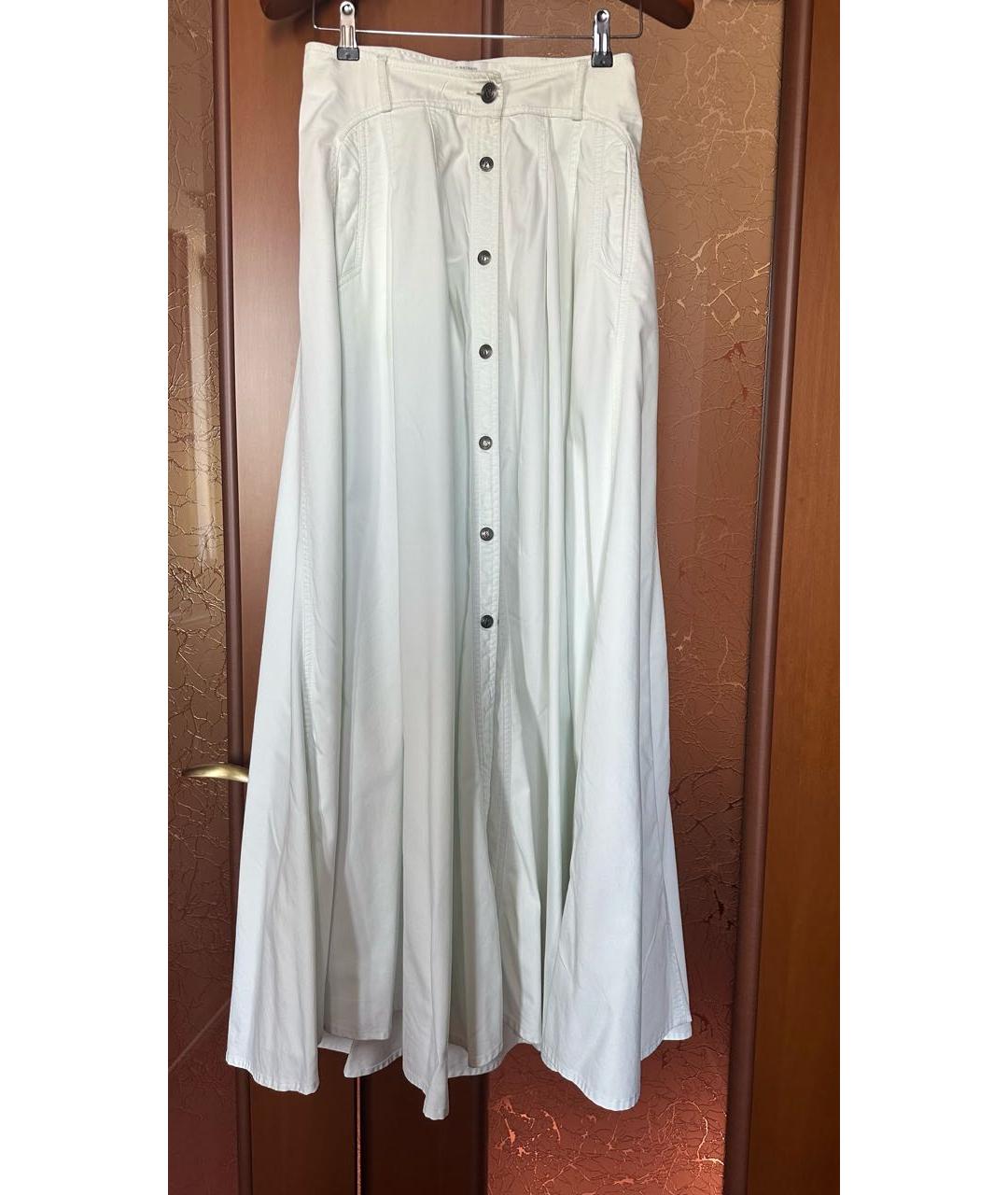 BALMAIN Голубая деним юбка макси, фото 9