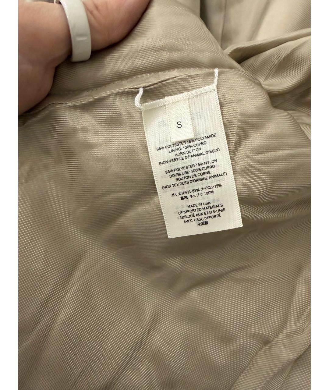 THE ROW Бежевый полиэстеровый тренч/плащ, фото 4