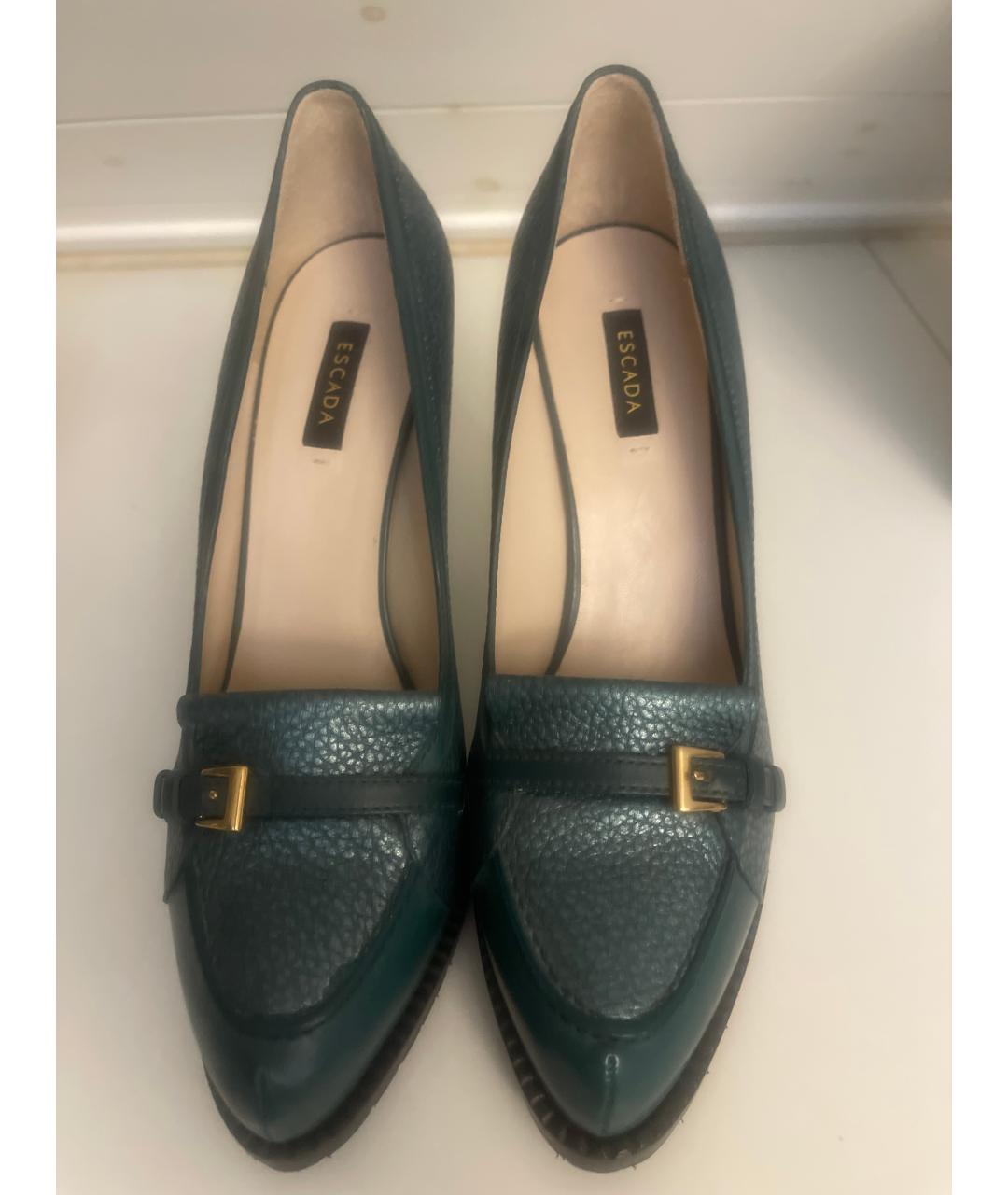 ESCADA Зеленые кожаные туфли, фото 2