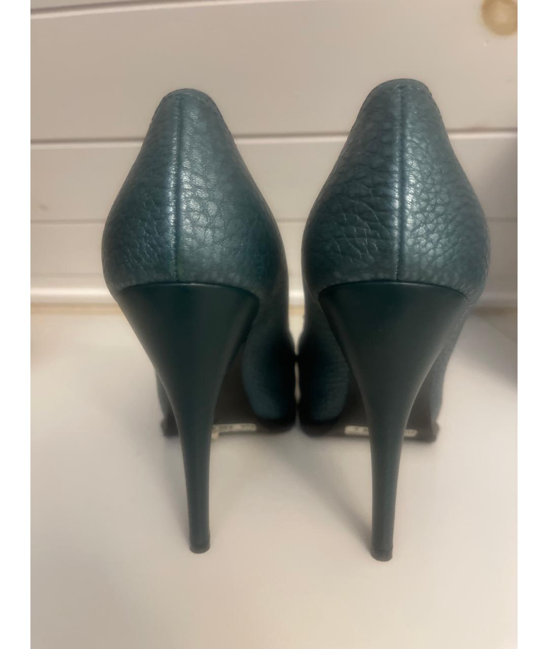 ESCADA Зеленые кожаные туфли, фото 4