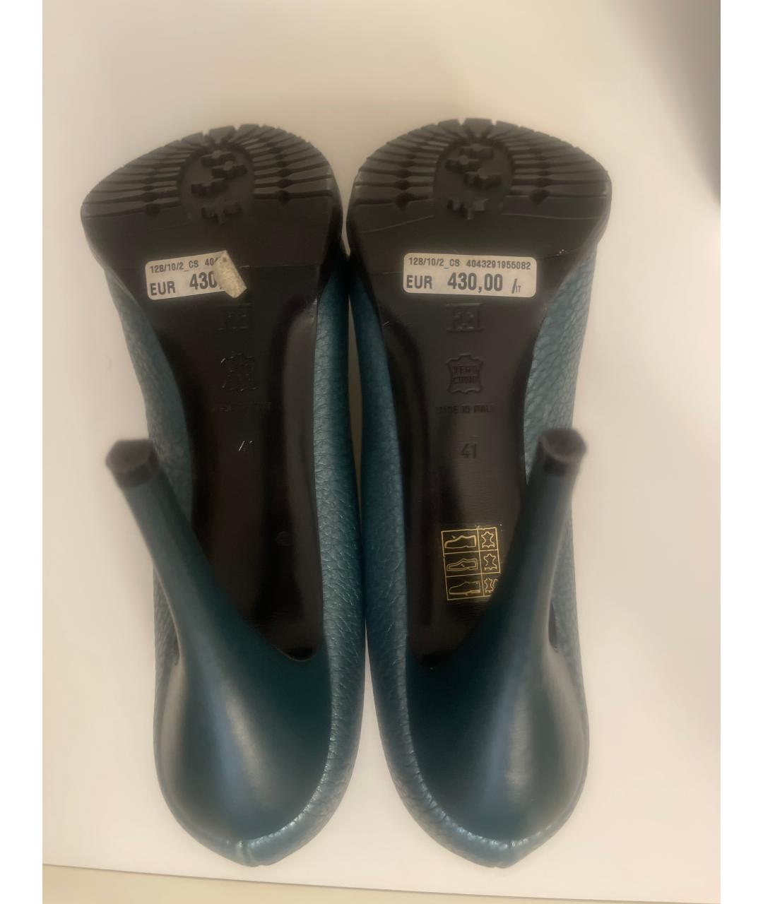 ESCADA Зеленые кожаные туфли, фото 5