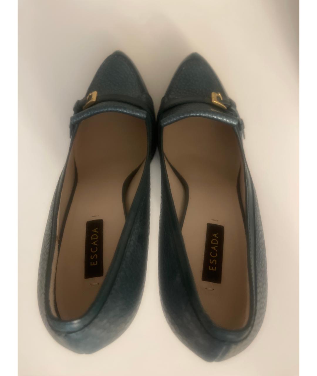ESCADA Зеленые кожаные туфли, фото 3