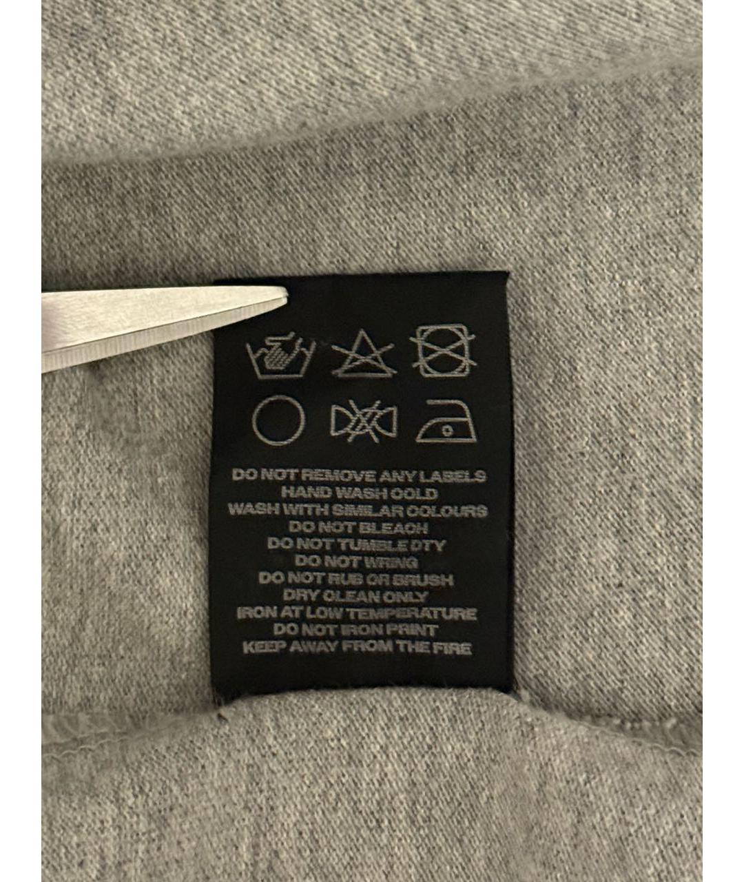 PROTOCOL INDEX Серое хлопковое поло с длинным рукавом, фото 6