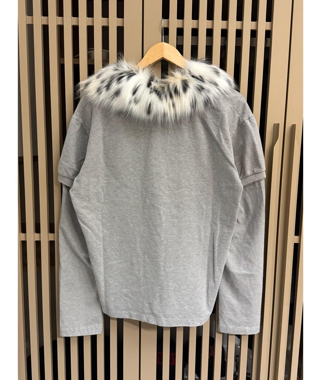 PROTOCOL INDEX Серое хлопковое поло с длинным рукавом, фото 7