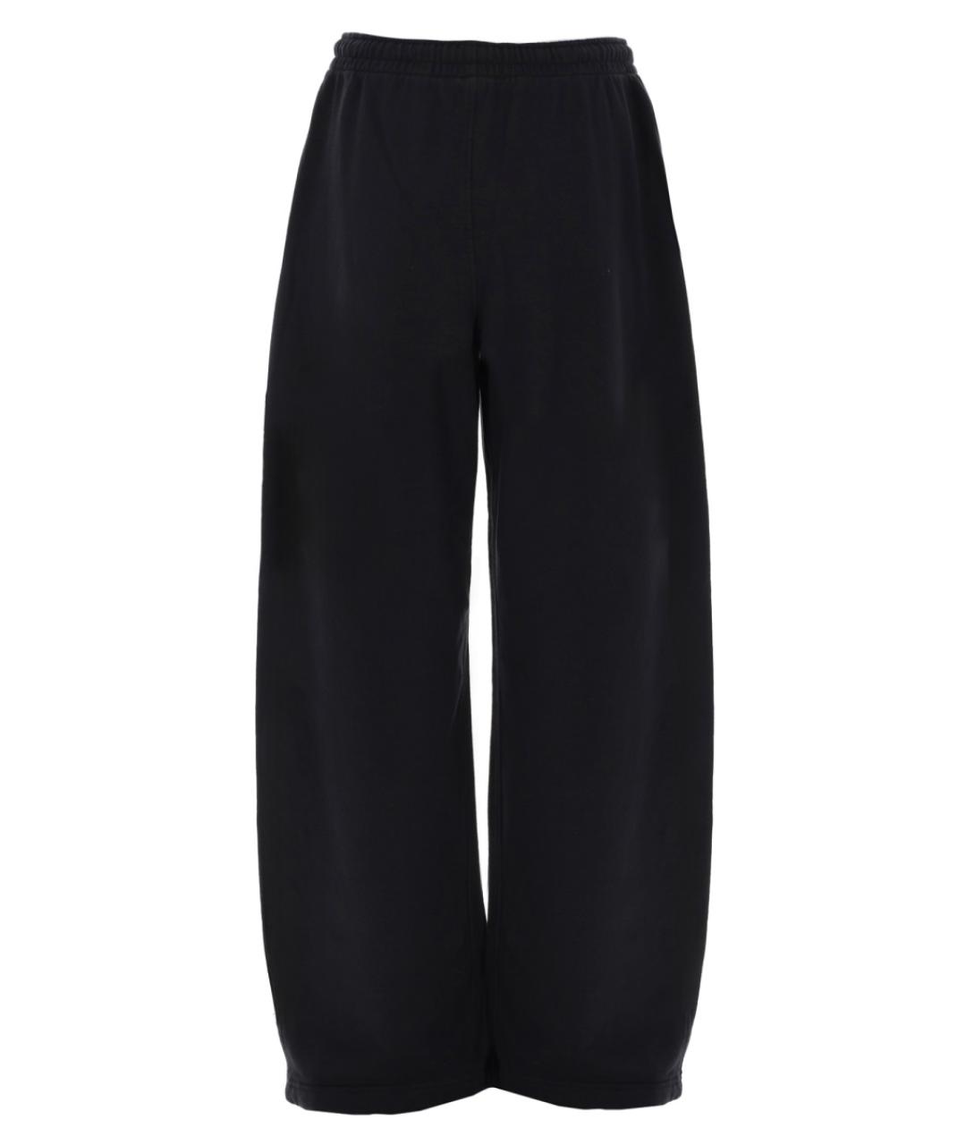 ALEXANDER WANG Черные хлопковые прямые брюки, фото 2