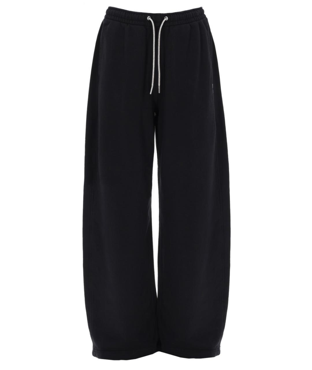 ALEXANDER WANG Черные хлопковые прямые брюки, фото 1