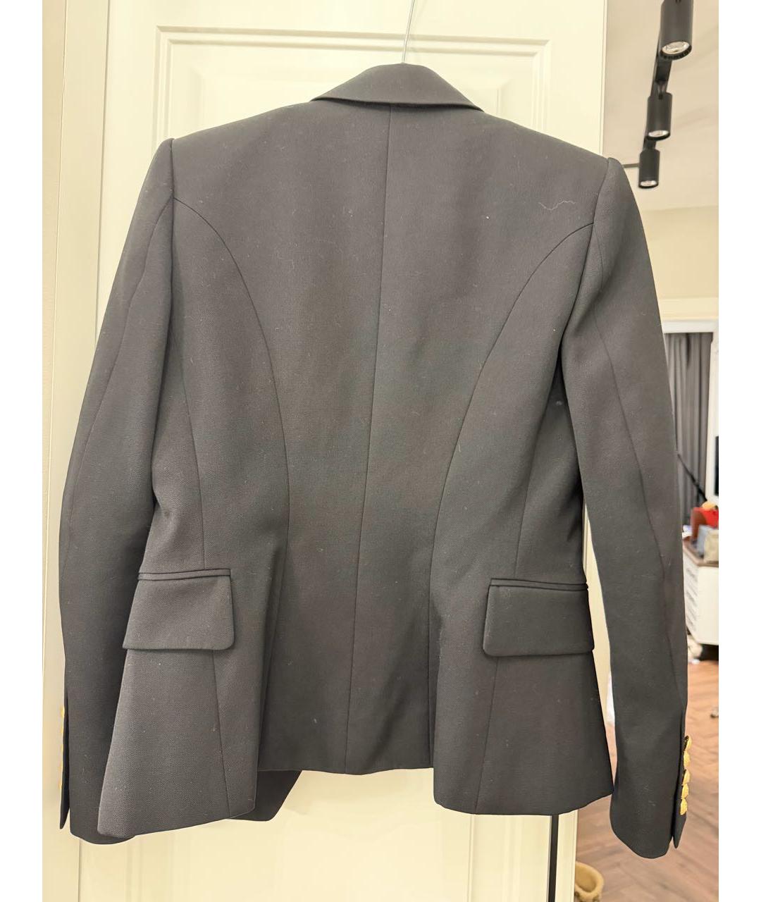 BALMAIN Черный шерстяной жакет/пиджак, фото 2