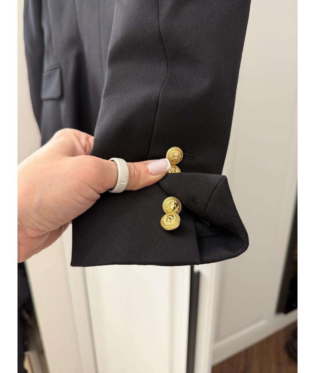 BALMAIN Черный шерстяной жакет/пиджак, фото 4