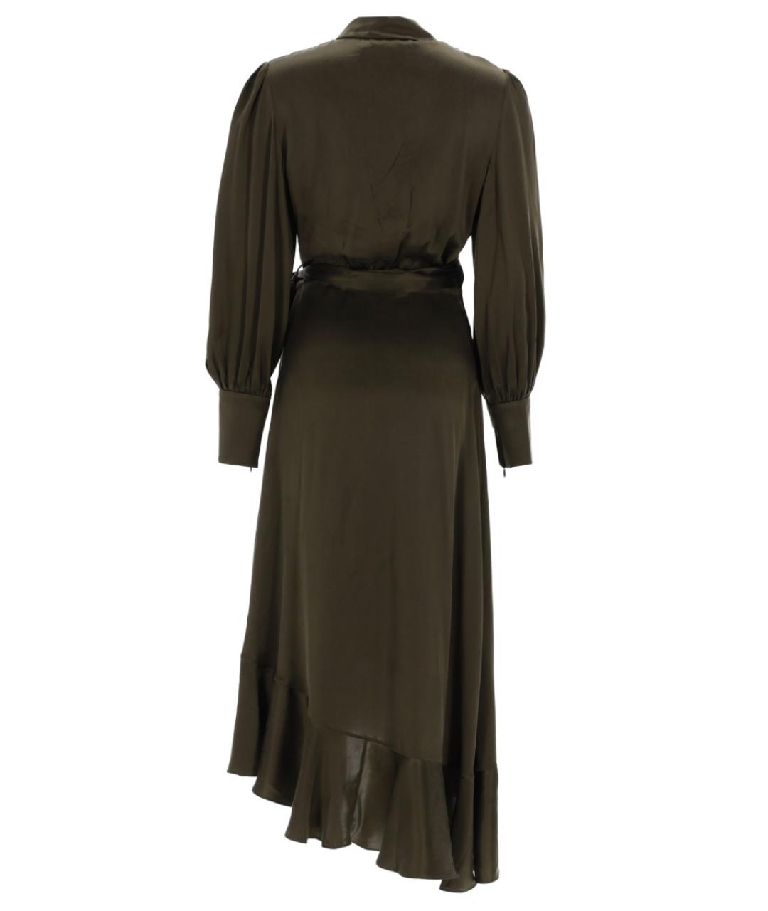 ZIMMERMANN Зеленые шелковое коктейльное платье, фото 2