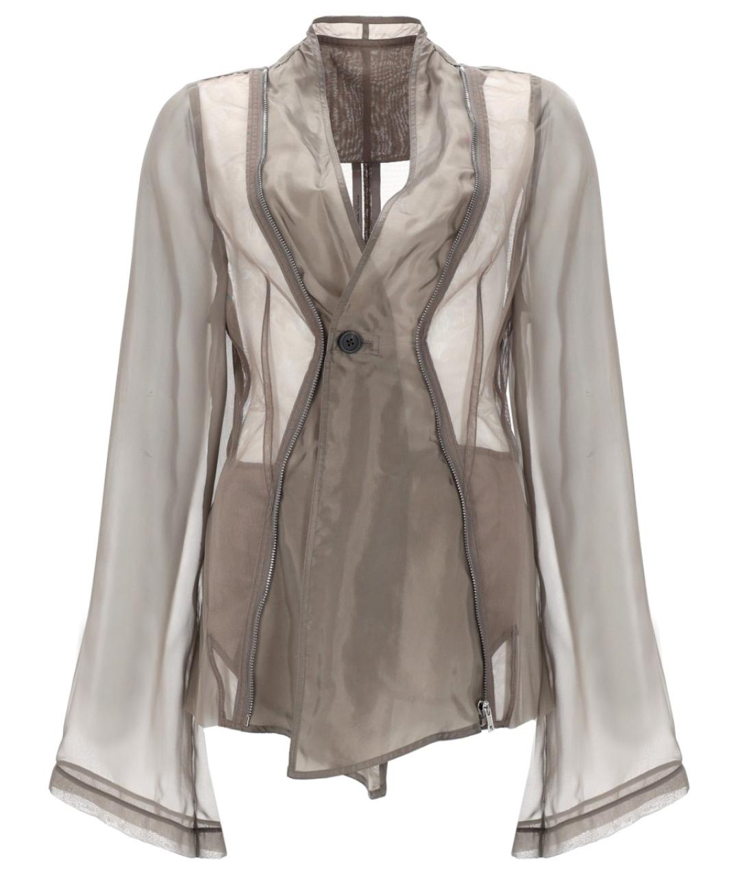 RICK OWENS Серый синтетический жакет/пиджак, фото 1