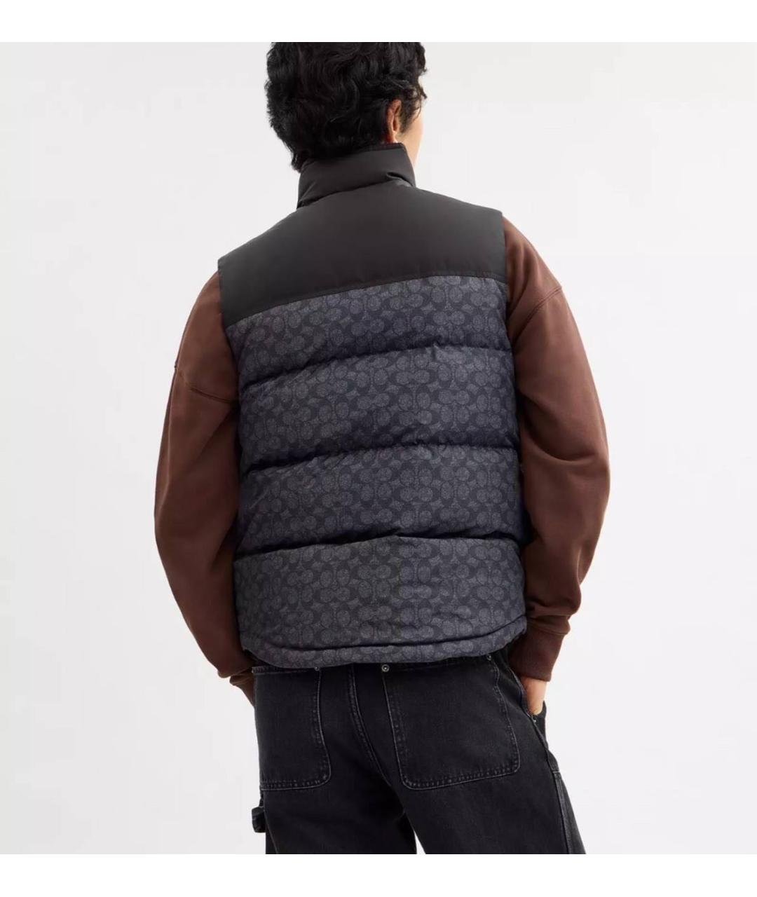 COACH Антрацитовый жилет, фото 3