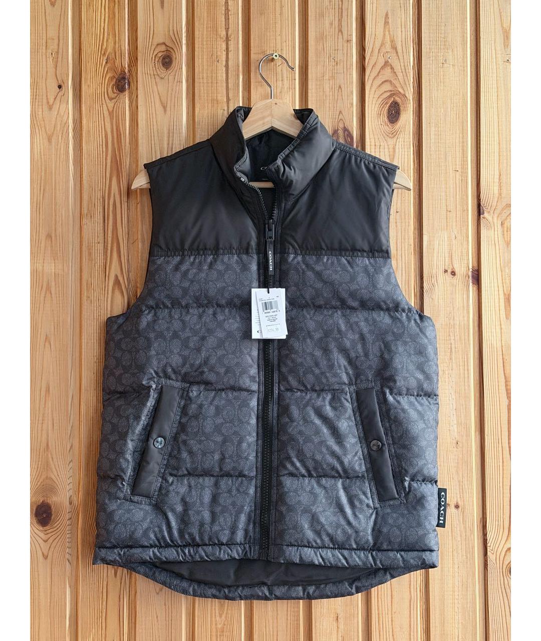 COACH Антрацитовый жилет, фото 4