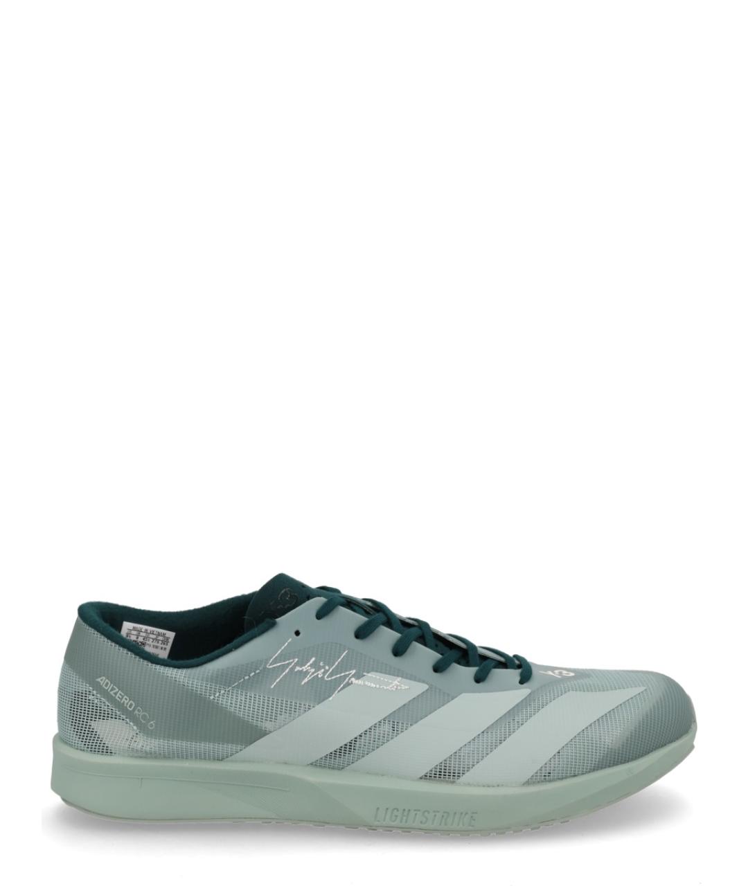 Y-3 Голубые текстильные низкие кроссовки / кеды, фото 1