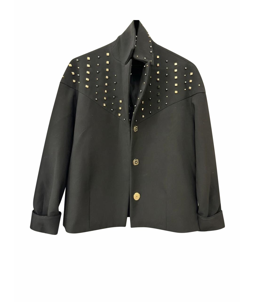 VERSACE Черная полиэстеровая куртка, фото 1