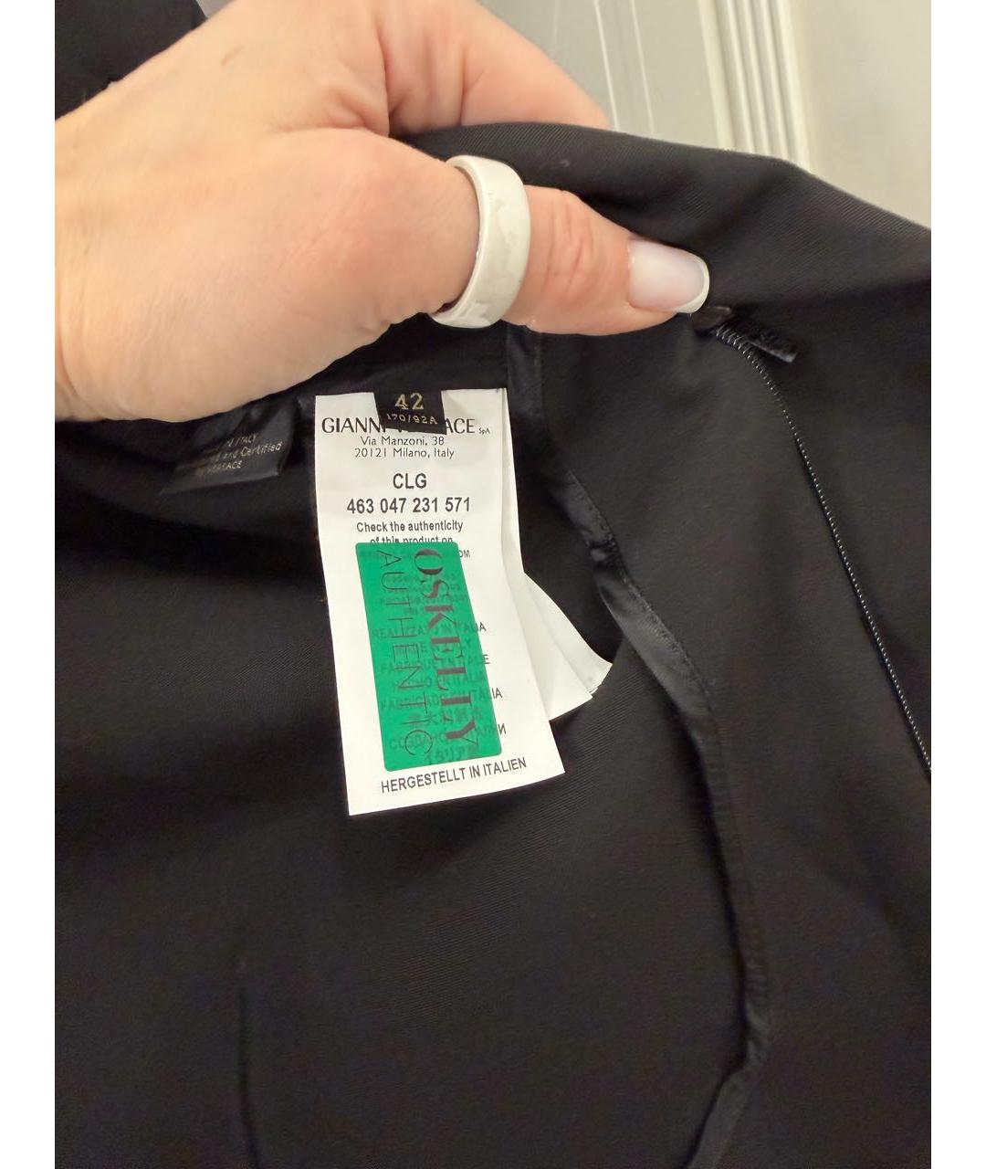 VERSACE Черная полиэстеровая куртка, фото 3