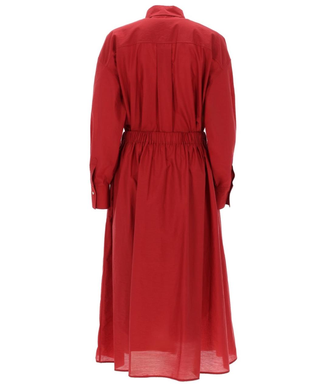 BRUNELLO CUCINELLI Красное хлопковое повседневное платье, фото 2