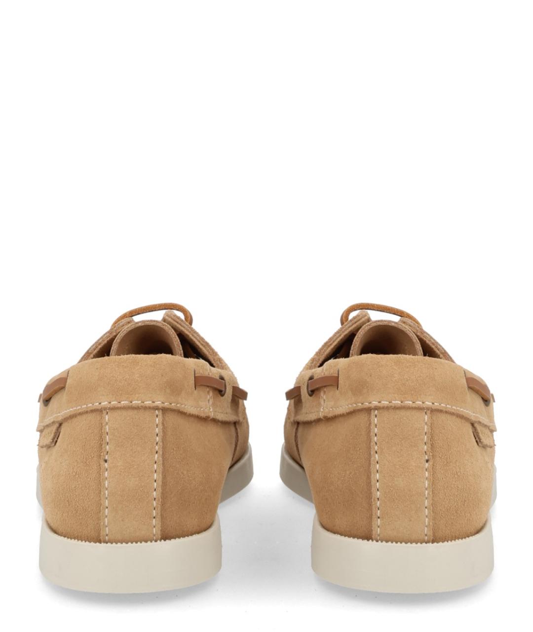 MANEBI Бежевые кожаные лоферы, фото 4