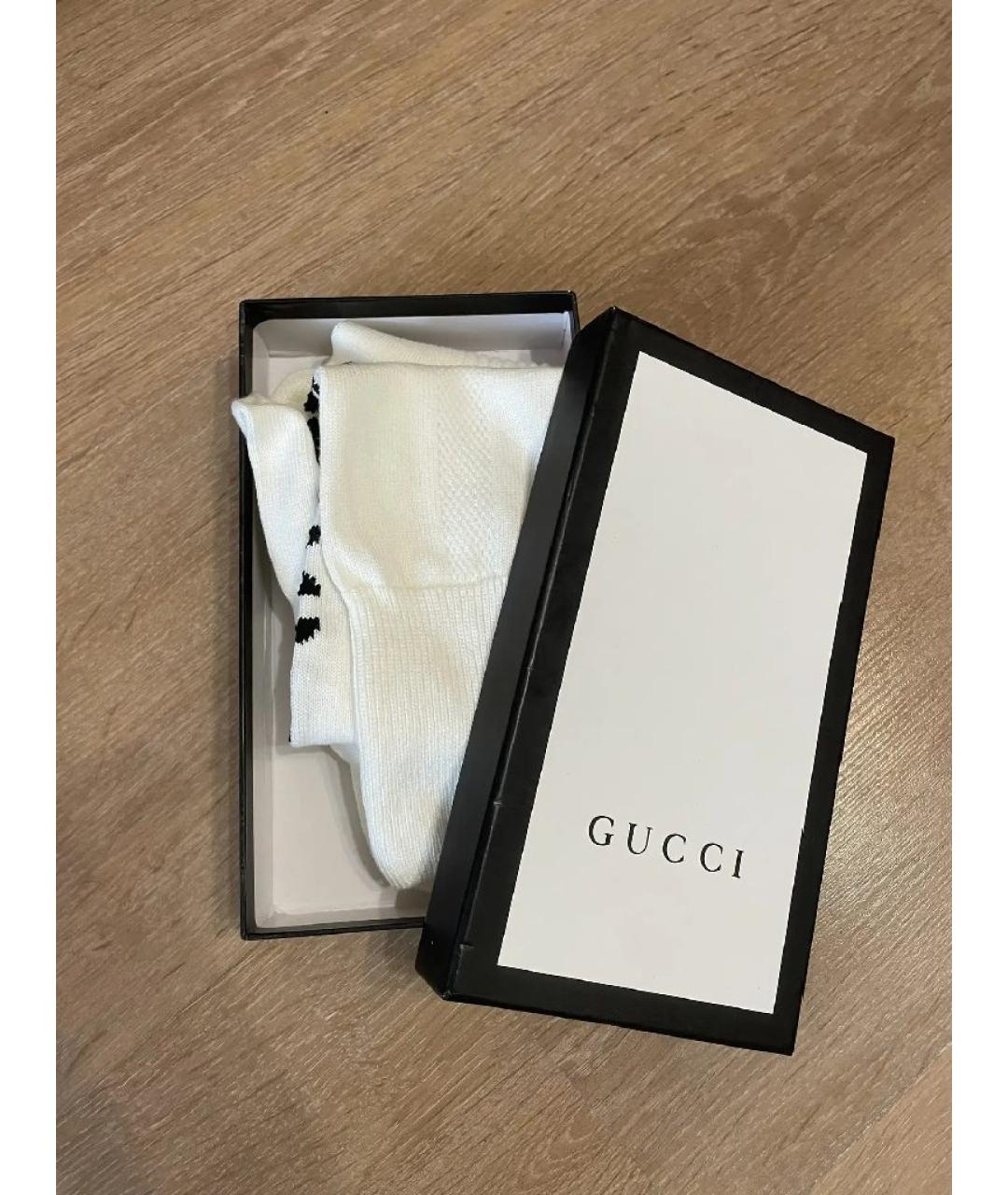 GUCCI Белые носки, чулки и колготы, фото 3