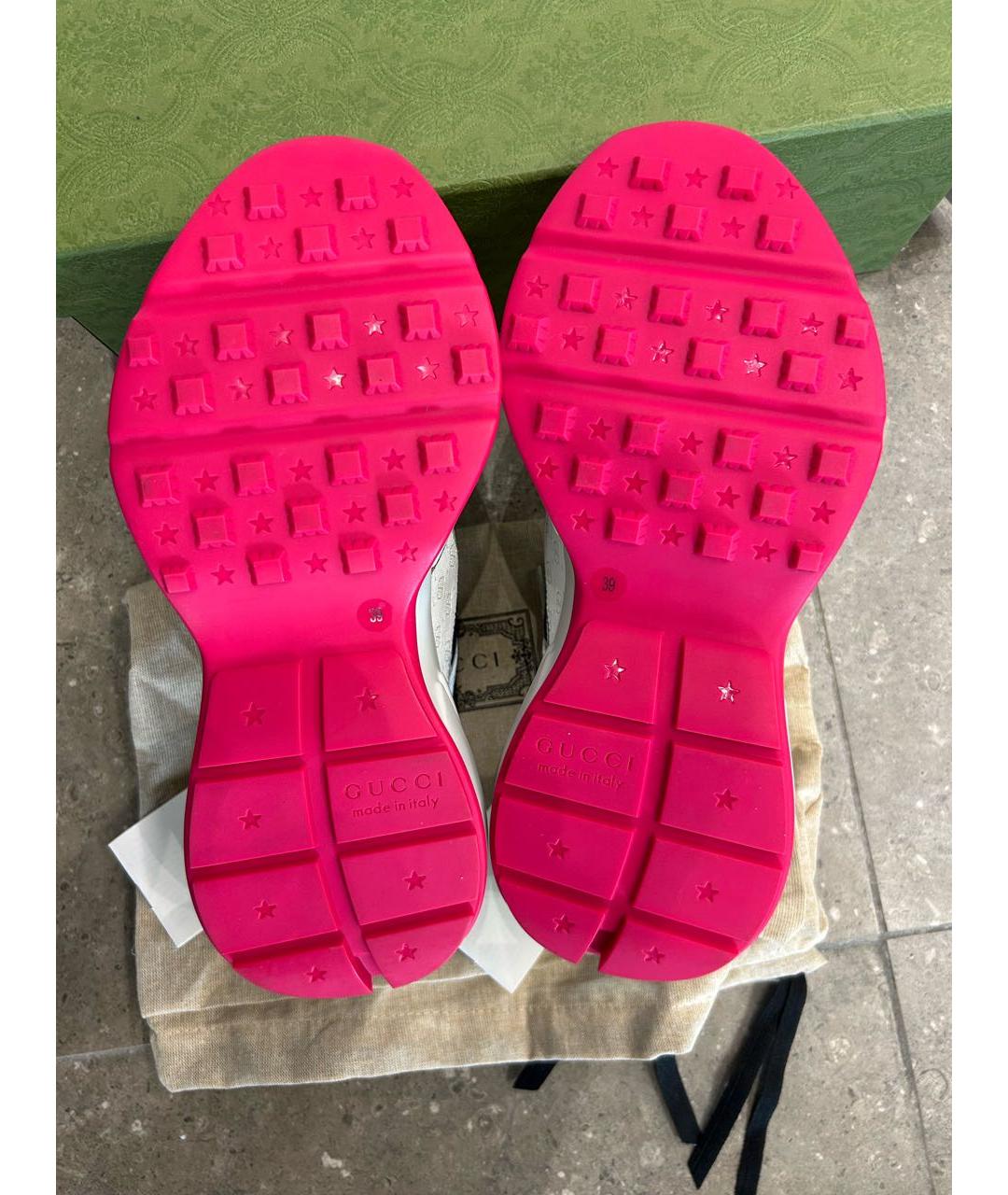 GUCCI Серые текстильные кроссовки, фото 6