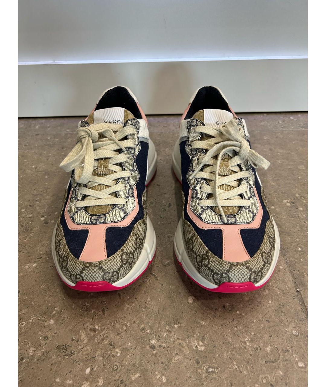 GUCCI Серые текстильные кроссовки, фото 2