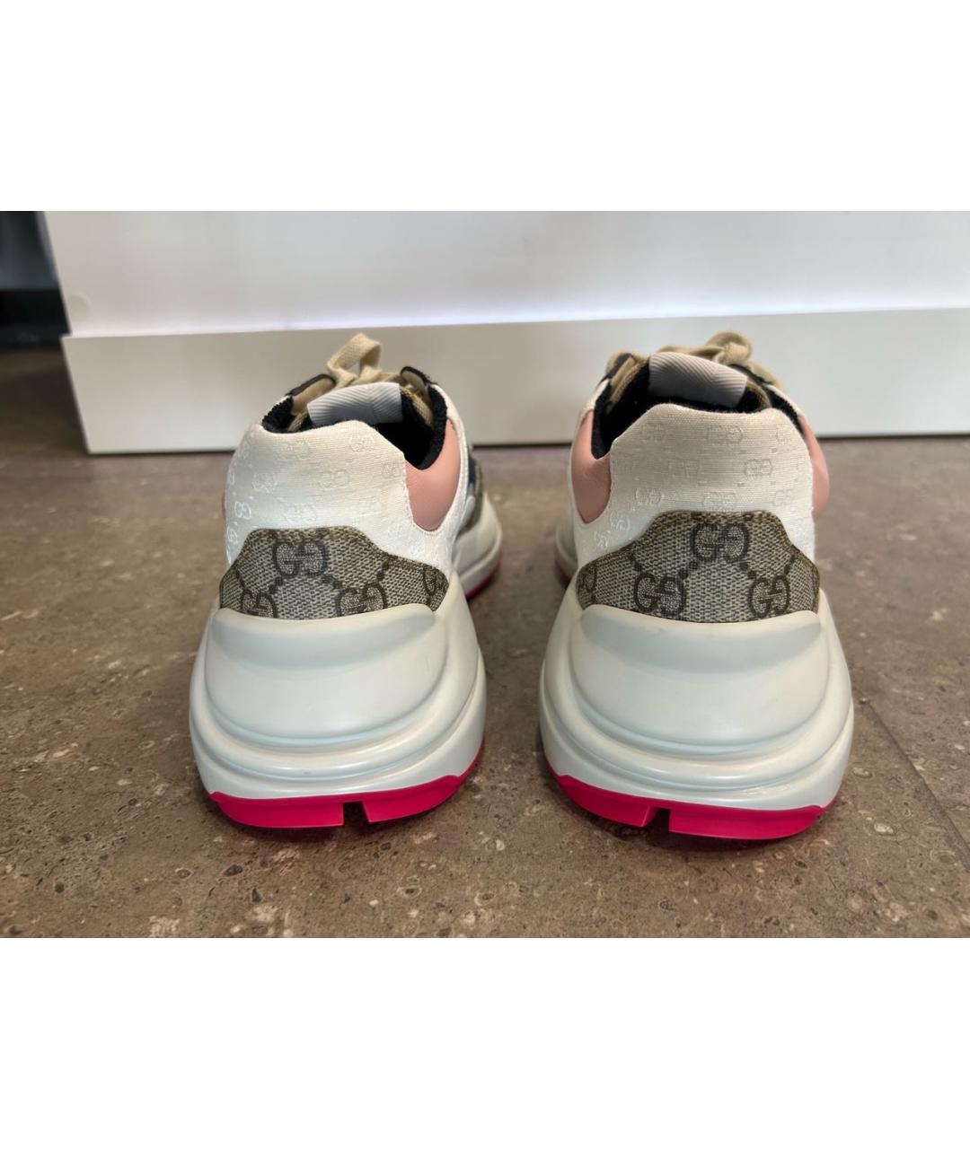 GUCCI Серые текстильные кроссовки, фото 4